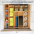 Masirs Expandable Bamboo Kitchen Drawer Organizer - Durable Construction, Ideal for Silverware, Utensils, and Office