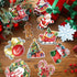 24 Pieces Christmas Refrigerator Magnets, Decorative Santa Claus Gnome Snowflake Stickers for Car, Fridge, Mailbox Decor