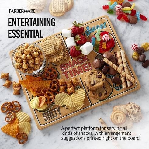 Snack Time Cutting Board, 11x14 Inch, Bamboo, Farberware