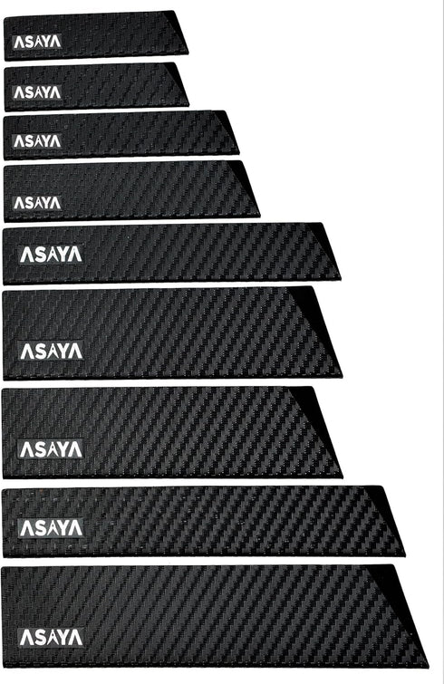 Asaya Professional Knife Edge Guards, Universal Blade Covers, Extra Strength ABS Plastic, BPA-Free Felt Lining, 9Pcs