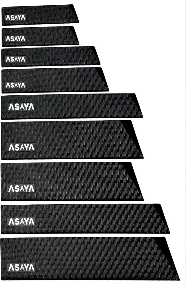 Asaya Professional Knife Edge Guards, Universal Blade Covers, Extra Strength ABS Plastic, BPA-Free Felt Lining, 9Pcs