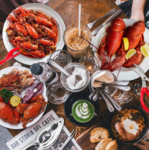 Crab Leg Crackers and Tools Set - Stainless Steel Lobster Crackers and Picks, Shellfish Crab Claw Cracker & Forks,