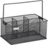 Mind Reader Utensil Holder, Metal Mesh Cutlery Organizer Caddy for Kitchen, 10"L x 7"W x 4.75"H, Gray