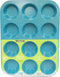 casaWare 12 Cup Muffin Pan, NonStick Ceramic Coated (Blue Granite)