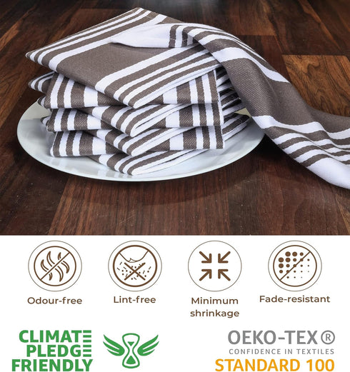 Set 8, 12x12 Inch Urban Villa Cotton Dish Cloth of Highly Absorbent Super Soft Quick Drying Dish Cloths for Kitchen