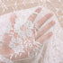 QueenDream White Lace Tablecloth, 60 x 120 Inches, Rectangular Vintage Embroidered Lace Fabric Overlay