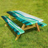 SiorVeol 96in, Picnic Table Cover with Bench Covers Camping Essentials Outdoor Reusable Waterproof Tablecloth