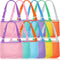 Saintrygo 12 Pack Mesh Beach Bag Shell Collecting Bag Bulk Beach Tote