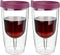 Southern Homewares 10oz Merlot Red Lid Wine Tumbler, 2-Pack, Insulated Double Wall Acrylic