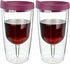 Southern Homewares 10oz Merlot Red Lid Wine Tumbler, 2-Pack, Insulated Double Wall Acrylic