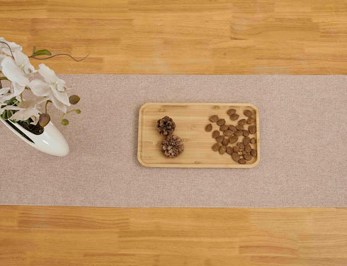 Winotic 13 72 Inches (13" 72", Brown Table Runner x Long, Cotton Linen Farmhouse Style Table Linen for Kitchen Dining