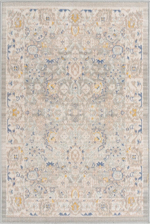 Unique Loom Whitney Collection Traditional Border Area Rug, 2' 2 x 3' 0 Rectangular, Cloud Gray