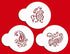Designer Stencils Mini Silk Paisley Cookie Stencils, Beige/Semi-Transparent