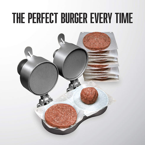 Weston Burger Press, Makes 4 1/2" Diameter Patties for Hamburger, Crab Cakes, Sausage, Non-Stick Heavy-Duty