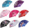 BABEYOND 8pcs Floral Folding Hand Fan, Vintage Handheld Lace Folding Fan with Different Flower Patterns for Wedding