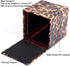 S Forever Home Decor PU Leather Cube Tissue Box Holder, Square Tissue Box Cover, Leopard