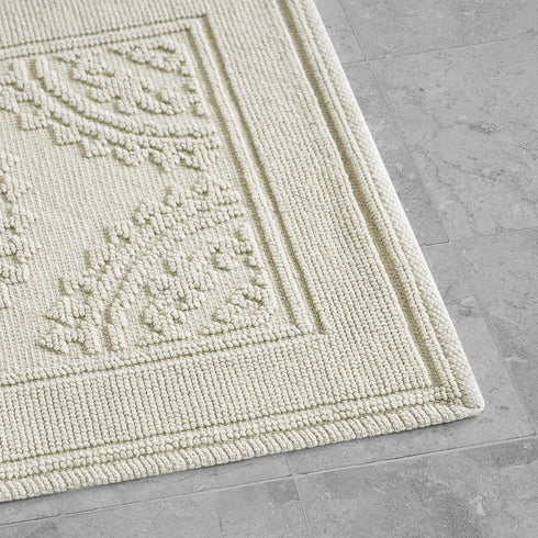 Jean Pierre New York Cotton StoneWash Medallion Bath Rug, 21x34 in., Light Taupe