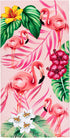 Softerry Flamingo Beach Towel, 30 x 60 inches, 100% Cotton (Flamingos and Hibiscus)