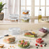 FineDine 24 Piece Glass Storage Containers with Lids - Leak Proof, Dishwasher Safe for Meal Prep or Leftovers, White