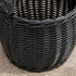 Isidore Round Resin Woven Basket with Handles - Multi-Purpose Organizer for Storage, Laundry, 13" x 13" x 13"