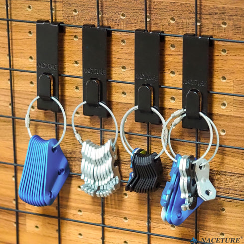 NACETURE Gridwall Hooks, 16 Pcs Display Hooks for Grid Wall Panel, Durable Wall Hooks for Hanging Retail Items