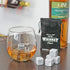 Marble Whiskey Stones - Natural Reusable Chilling Rocks for Whiskey & Bourbon, Silver Finish