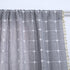 YoKii Boho Kitchen Curtains 36 Inch Length, Modern Farmhouse Cotton Linen Short Window Panel with Gingham Tassel