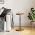 ET-010RB Adjustable End Table, Small Round Side Table, Drink Table for Small Spaces, Pedestal Nightstand for Living