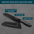Home Hero 2 Pcs Santoku Knife - High Carbon Stainless Steel Chopping Knife with Ergonomic Handle (Black)