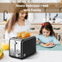 Simple Deluxe Stainless Steel Toaster, 2 Slice, Extra Wide Slot & Removable Crumb Tray, 5 Shade Options,