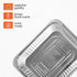 PLASTICPRO Disposable 9 x 13 Heavy Weight Aluminum Foil Pans, Pack of 10 for Baking Cakes, Bread