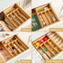 SMIRLY Bamboo Silverware Organizer for Drawer, Kitchen Utensil Organizer, Flatware & Cutlery Tray for Kitchen Drawers