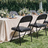 2 Pack Commercial-Grade Simple Deluxe Portable Padded Folding Chairs, Leather Upholstered Seat Pad & Durable Metal