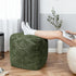 18"x18"x18", AELS Unstuffed Boho Textured Pouf Cover, Organic Modern Mid Century Rainbow Tufted Storage Bean Bag Cubes