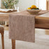 ZeeMart Burlap Style Farmhouse Table Runners 72 Inches Long, Brown Rustic Woven