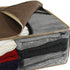 Simple Houseware 3 Pack Foldable Closet Organizer Clothing Storage Box with Clear Window, Brown