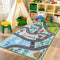 BEQHAUSE Kids Rug City Life, 32"x60" Educational Road Traffic Kids Rug 2pcs,