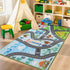BEQHAUSE Kids Rug City Life, 32"x60" Educational Road Traffic Kids Rug 2pcs,