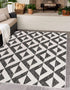 Unique Loom Napa Outdoor Collection Area Rug, Charcoal Gray/Ivory, 2' x 3' 1' Rectangle
