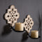 Openwork Carving Candle Sconces Set of 2 - Farmhouse Rustic Wall Decor,