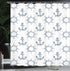 Ambesonne Ships Wheel Shower Curtain, Night Blue Anchors and Steering Wheels Pattern, Marine Themed Print, 69" W x