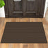 IOHOUZE 2'x3' Small Area Rug, Washable Boho Indoor Outdoor Doormat with Rubber Backing for Kitchen, Bathroom, Brown