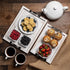 2 Rustic Serving Tray with Handles - Nesting Trays for Serving Food - Wooden Tray for Decor, Coffee Table & Ottoman