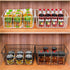 SANNO Set of 3 Freezer Baskets - Wire Storage Bins for Home, Office, Bathroom, Pantry Organization, Black