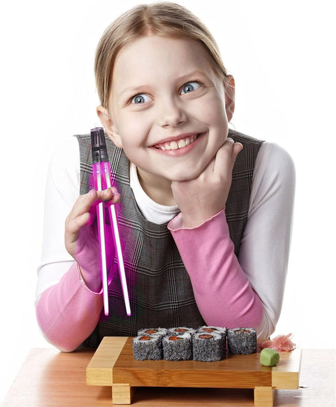 Chop Sabers Light Up LightSaber Chopsticks, 1 Pair, Pink