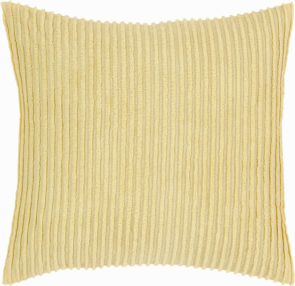 Better Trends Jullian Collection, Super Soft 100% Cotton Tufted Euro Sham, Yellow