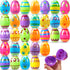 JOYIN 3.15Inch Printed Plastic Eggs Colorful, Fillable Empty Eggs Bulks for Easter