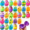 JOYIN 3.15Inch Printed Plastic Eggs Colorful, Fillable Empty Eggs Bulks for Easter