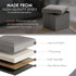 12 12 12, Ornavo Home Small Storage Ottoman Foldable Collapsible Cube Square Linen Ottoman Foot Rest Stool Seat