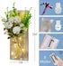 OCTMUSTARD Rustic Wall Decor Mason Jar Sconces Decor with Remote Control Led Lights for Home Farmhouse Bathroom